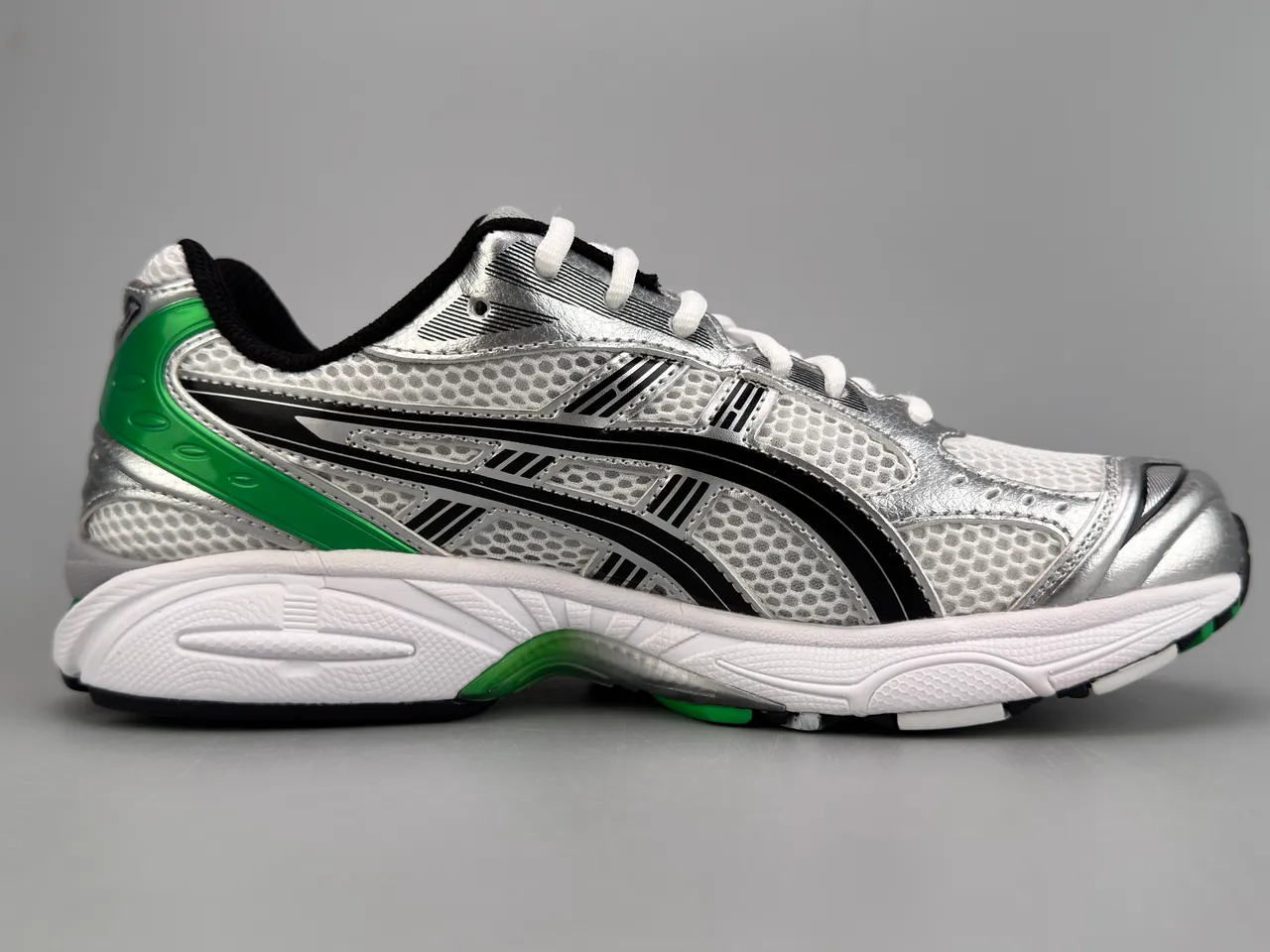 ASICS Gel-Kayano 14 Silver Green tênis de corrida 10