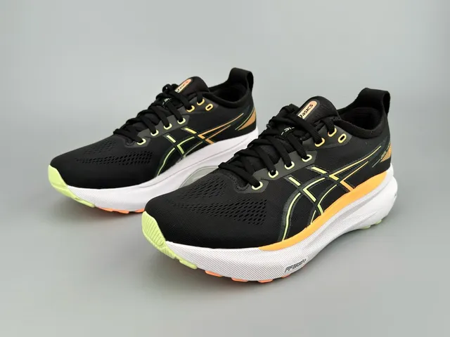 ASICS Gel-Kayano Preto Laranja Lima Tênis de Corrida 2