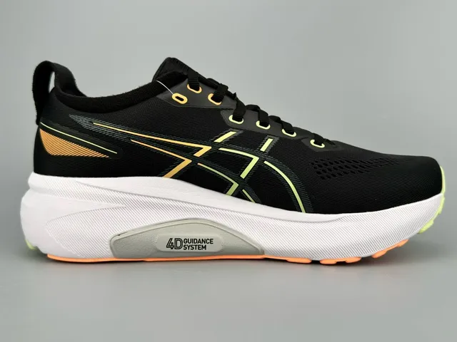 ASICS Gel-Kayano Preto Laranja Lima Tênis de Corrida 9