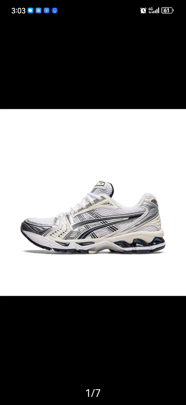 ASICS Gel-Kayano Silver Metallic Navy Running Shoes 2