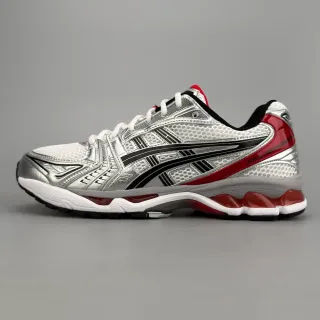 ASICS Gel-Kayano Silver White Red Running Shoes