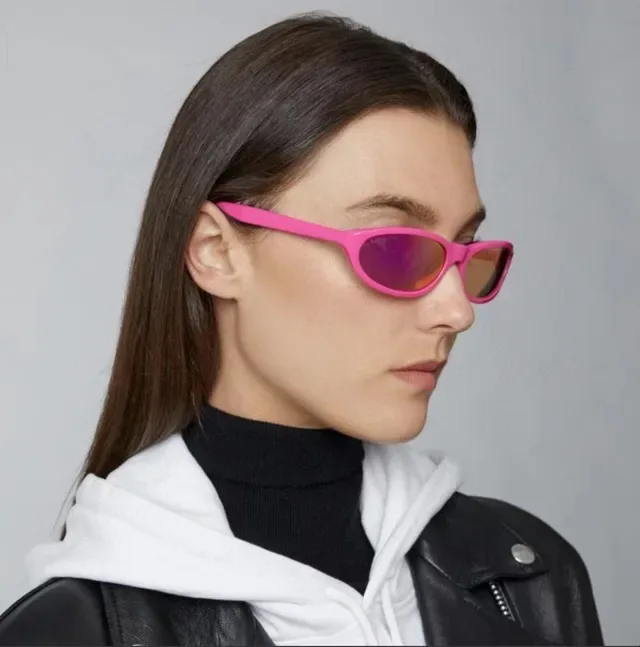 Balenciaga Black Brown Oval Frame Matte Acetate Sunglasses 6