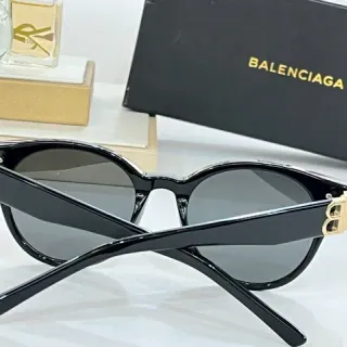 Balenciaga 黑金 椭圆 醋酸框 B-Logo 五金 太阳镜