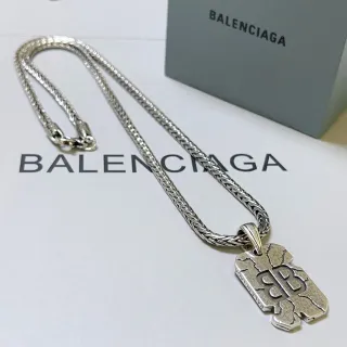 سلسلة بالنسياغا Cracked BB فضية سلاسل ترابطية نسيج قلادة