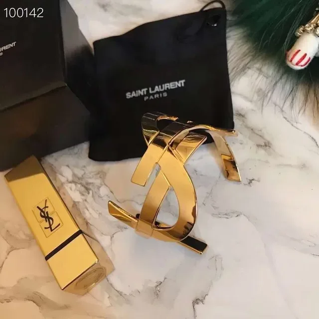 Balenciaga Le Cagole Braceletes Interlocking Ouro e Ouro Rosa 2