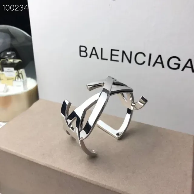 Balenciaga Le Cagole Braceletes Interlocking Ouro e Ouro Rosa 7