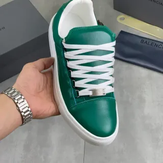 Balenciaga Le City সবুজ চামড়ার লাইফস্টাইল স্নিকার্স