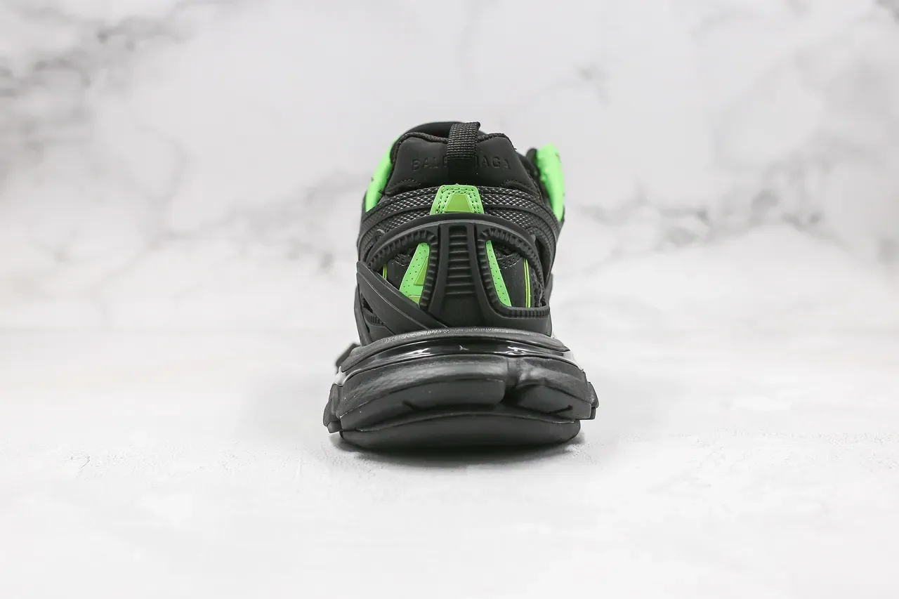 Balenciaga Runner sneakers chunky noir et vert lime 2
