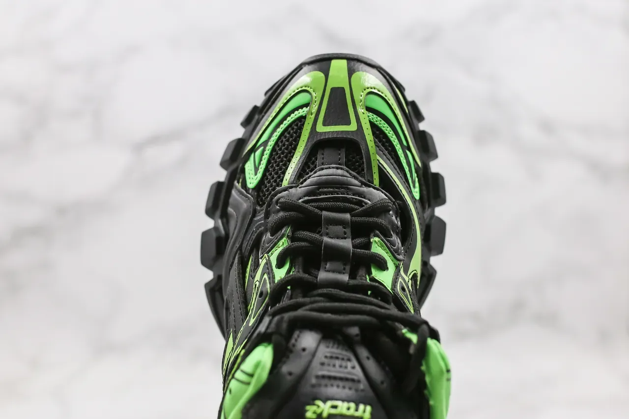 Balenciaga Runner sneakers chunky noir et vert lime 5