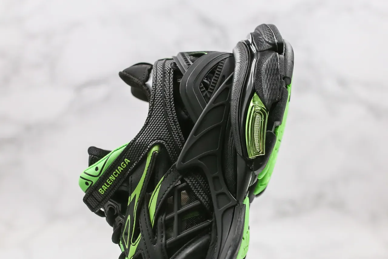 Balenciaga Runner sneakers chunky noir et vert lime 6
