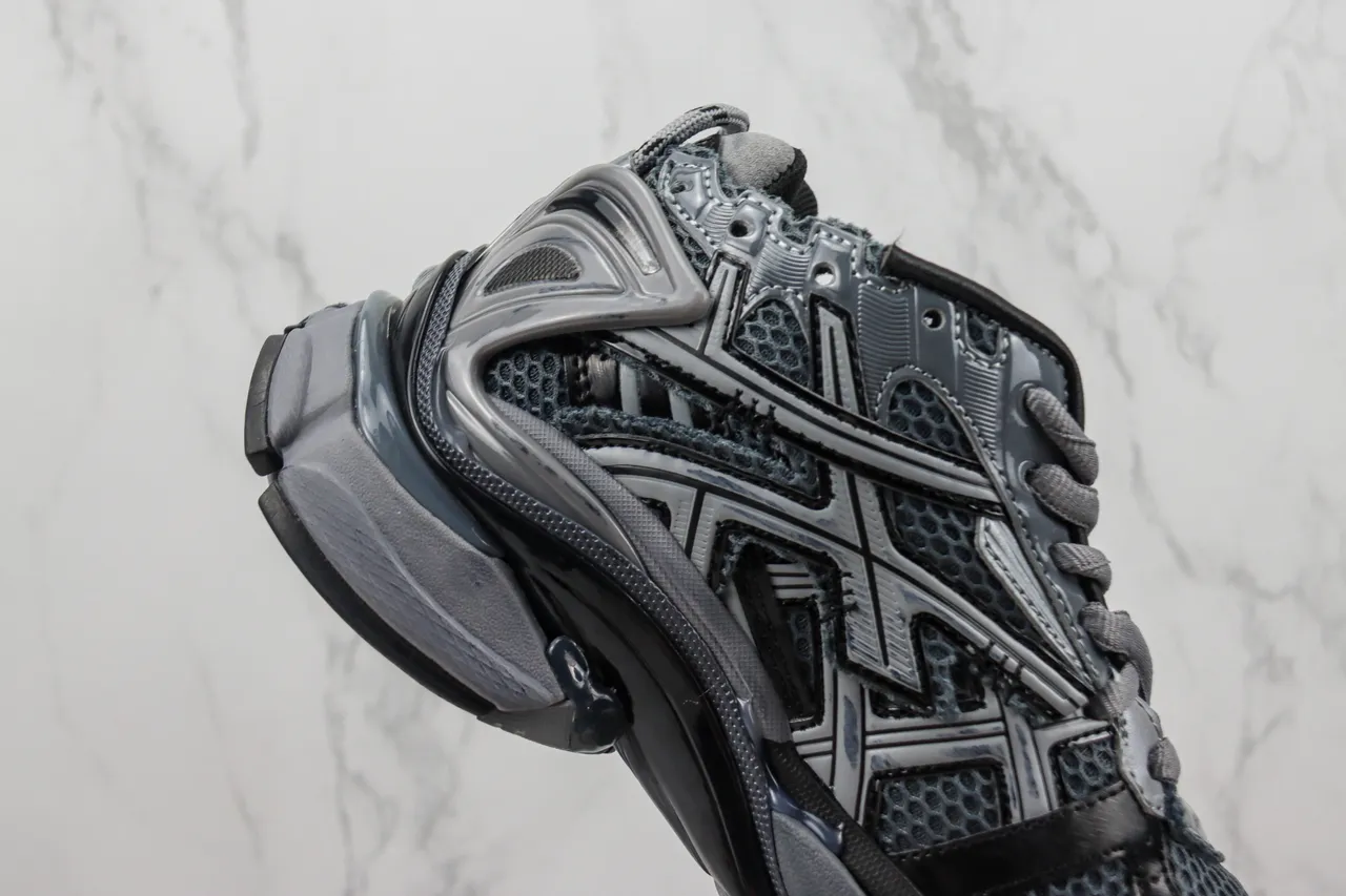 Balenciaga Runner Dark Gray and Silver Chunky Sneakers 5