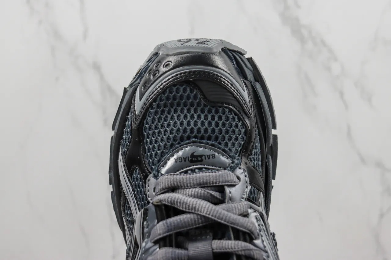 Balenciaga Runner Dark Gray and Silver Chunky Sneakers 6