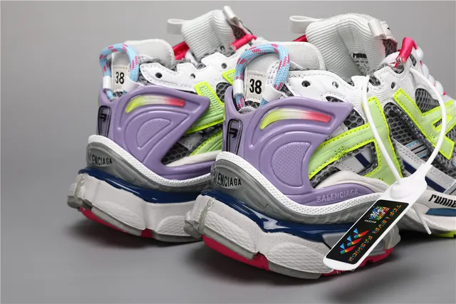 Balenciaga Runner Grey Purple Multicolor Chunky Sneakers 2