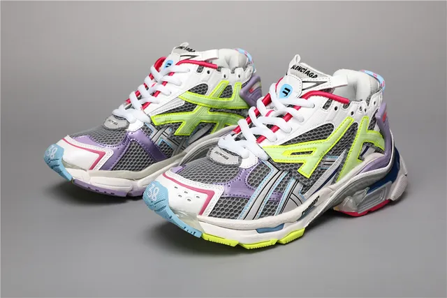 Balenciaga Runner Grey Purple Multicolor Chunky Sneakers 5