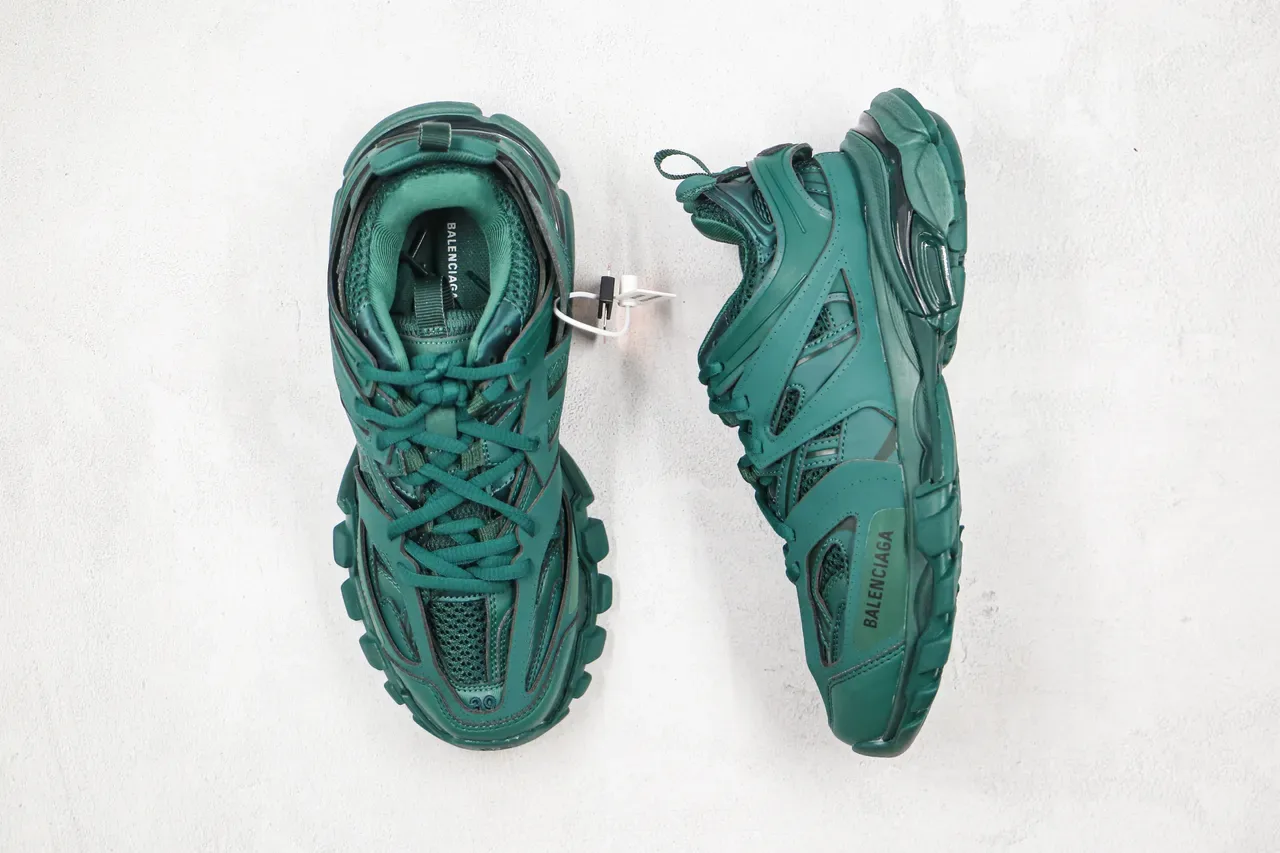 Balenciaga Runner Monochromatiques Teal Chunky Sneakers 8