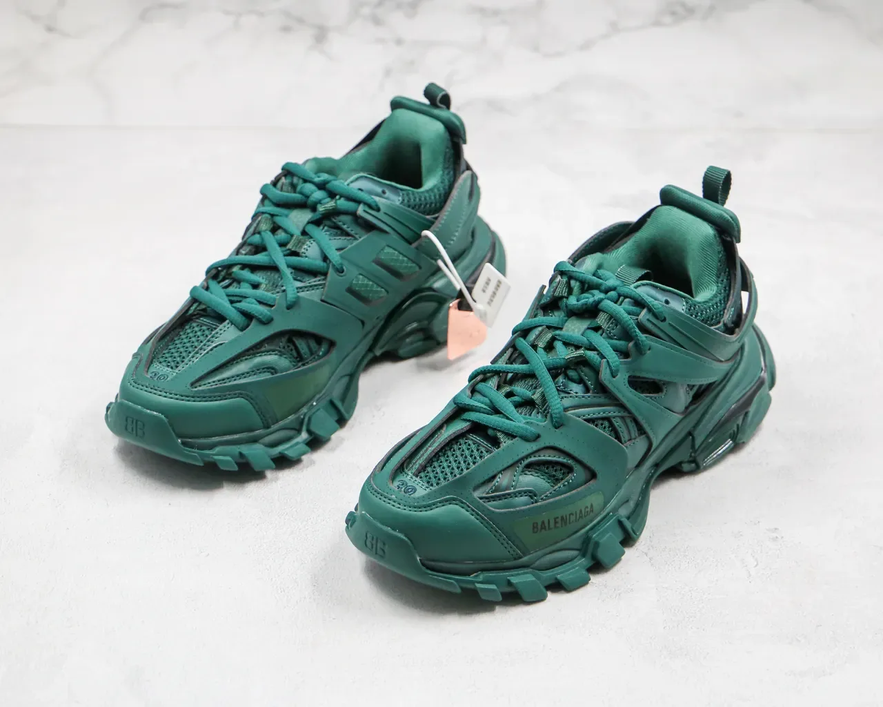 Balenciaga Runner Monochromatiques Teal Chunky Sneakers 9