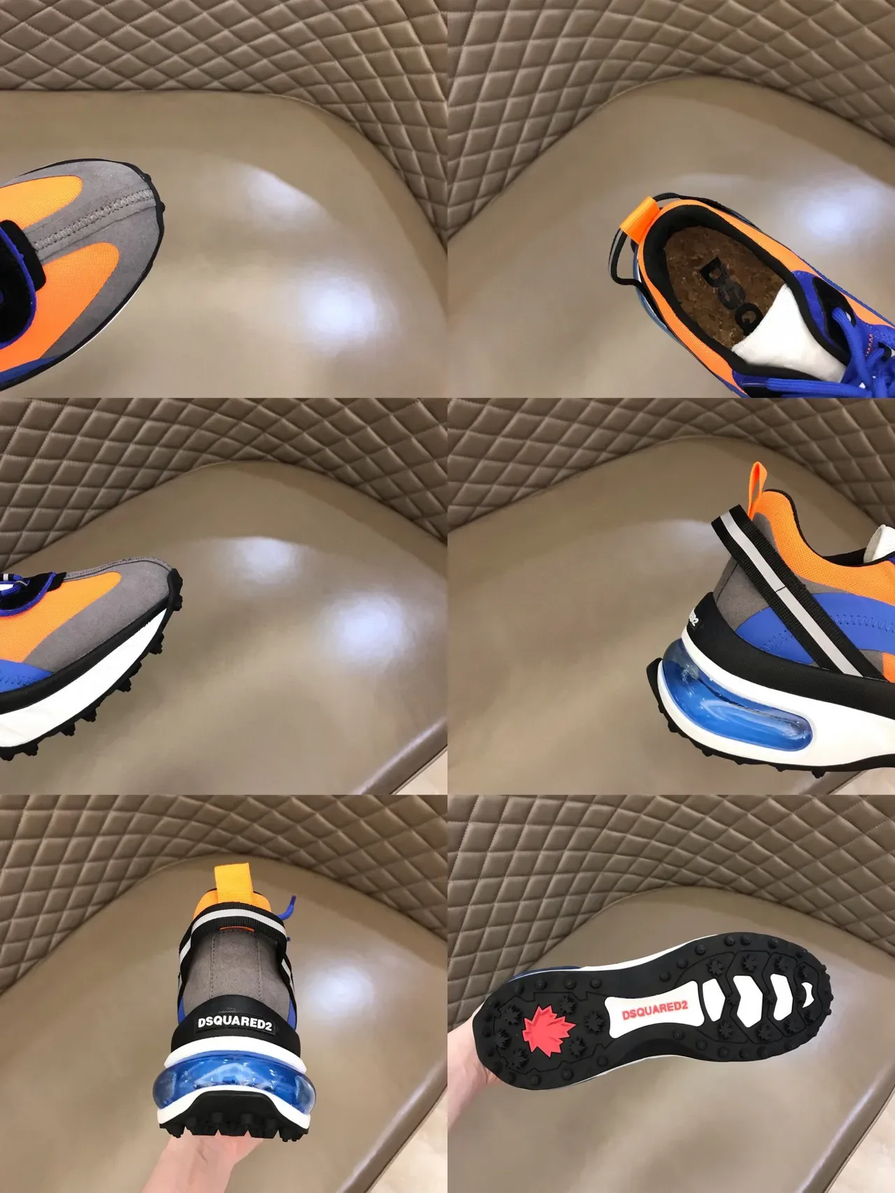 Balenciaga Runner Tênis Chunky Laranja Azul Cinza 2