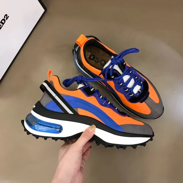 Balenciaga Runner Tênis Chunky Laranja Azul Cinza 6