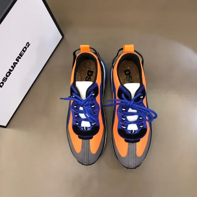 Balenciaga Runner Tênis Chunky Laranja Azul Cinza 8