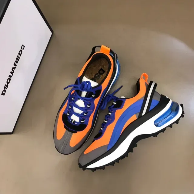 Balenciaga Runner Tênis Chunky Laranja Azul Cinza 9