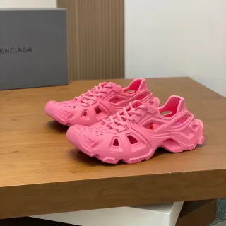Balenciaga Runner Pink Monolithic Molded Rubber Chunky Sneakers