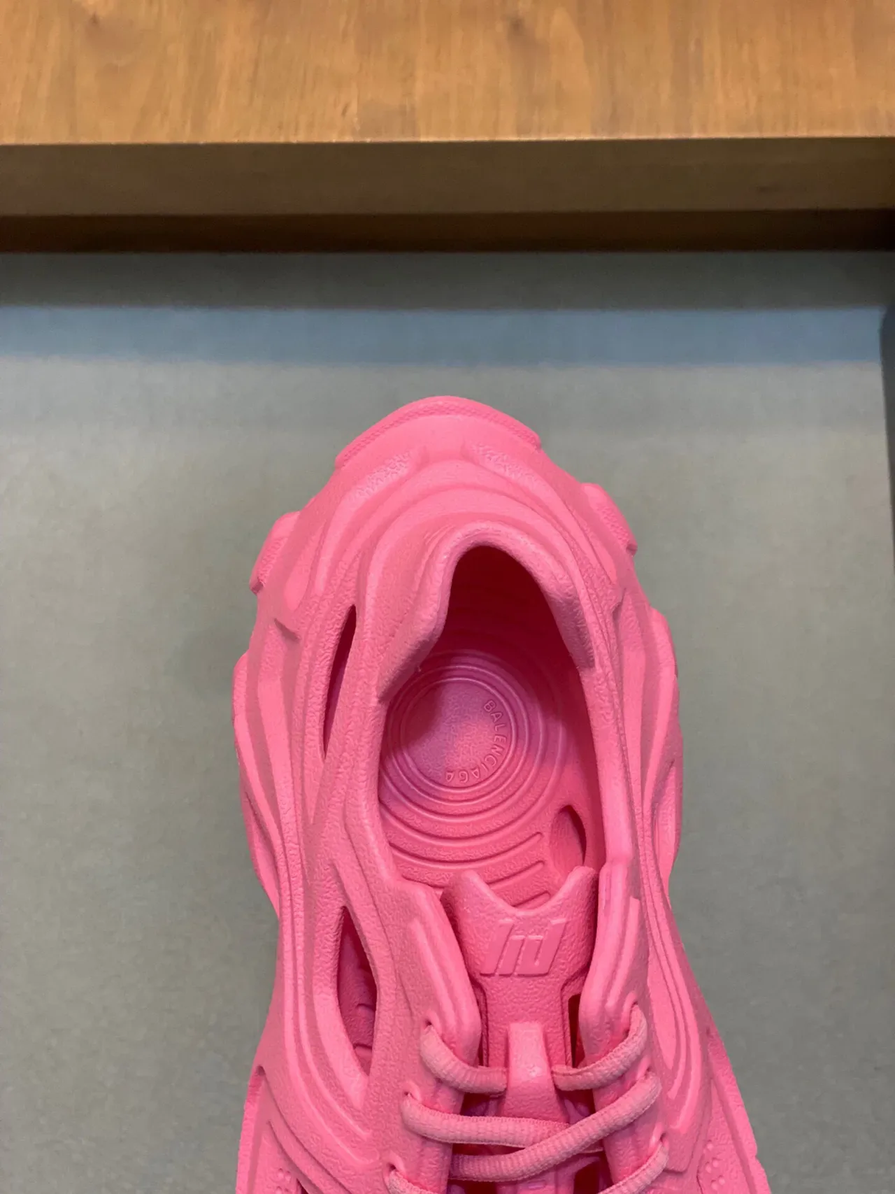Balenciaga Runner Pink Monolithic Molded Rubber Chunky Sneakers 7