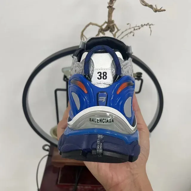 Balenciaga Runner Silver Red Blue Chunky Sneakers 8