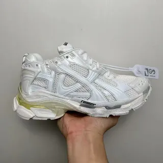 Balenciaga Runner أبيض أصفر سول متعدد الطبقات صناعي قفص سميك
