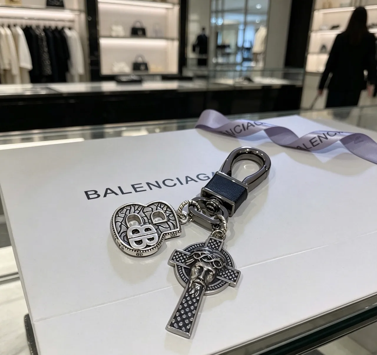 Balenciaga Prata Preto Metálico Joias Ornadas 2