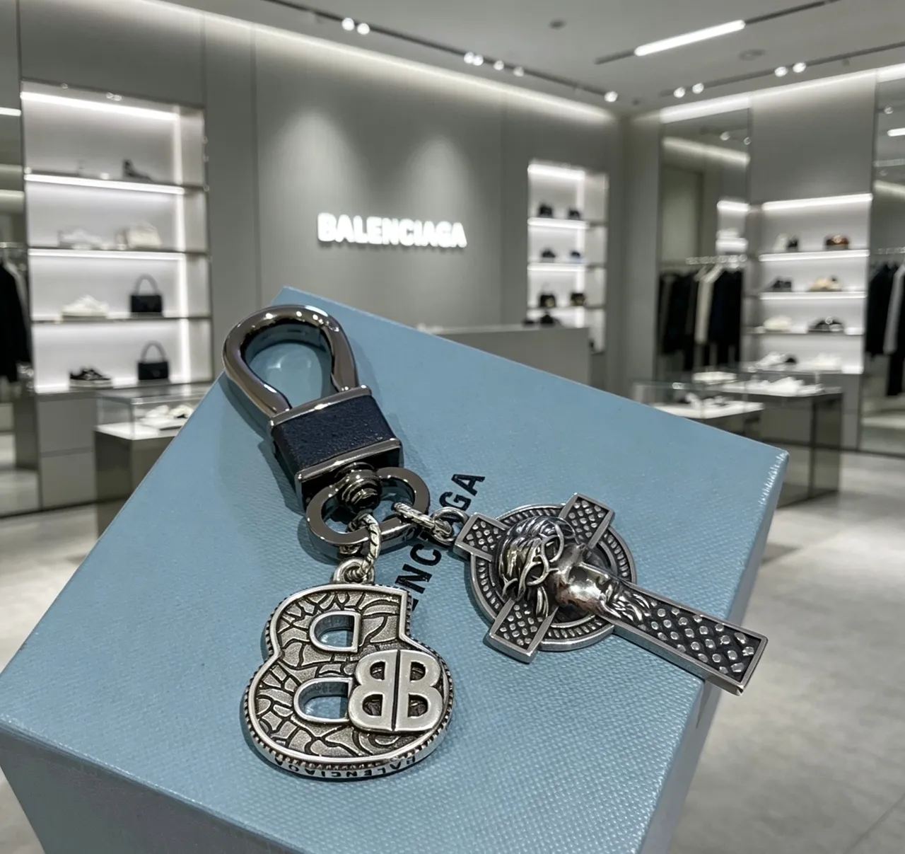 Balenciaga Prata Preto Metálico Joias Ornadas 3