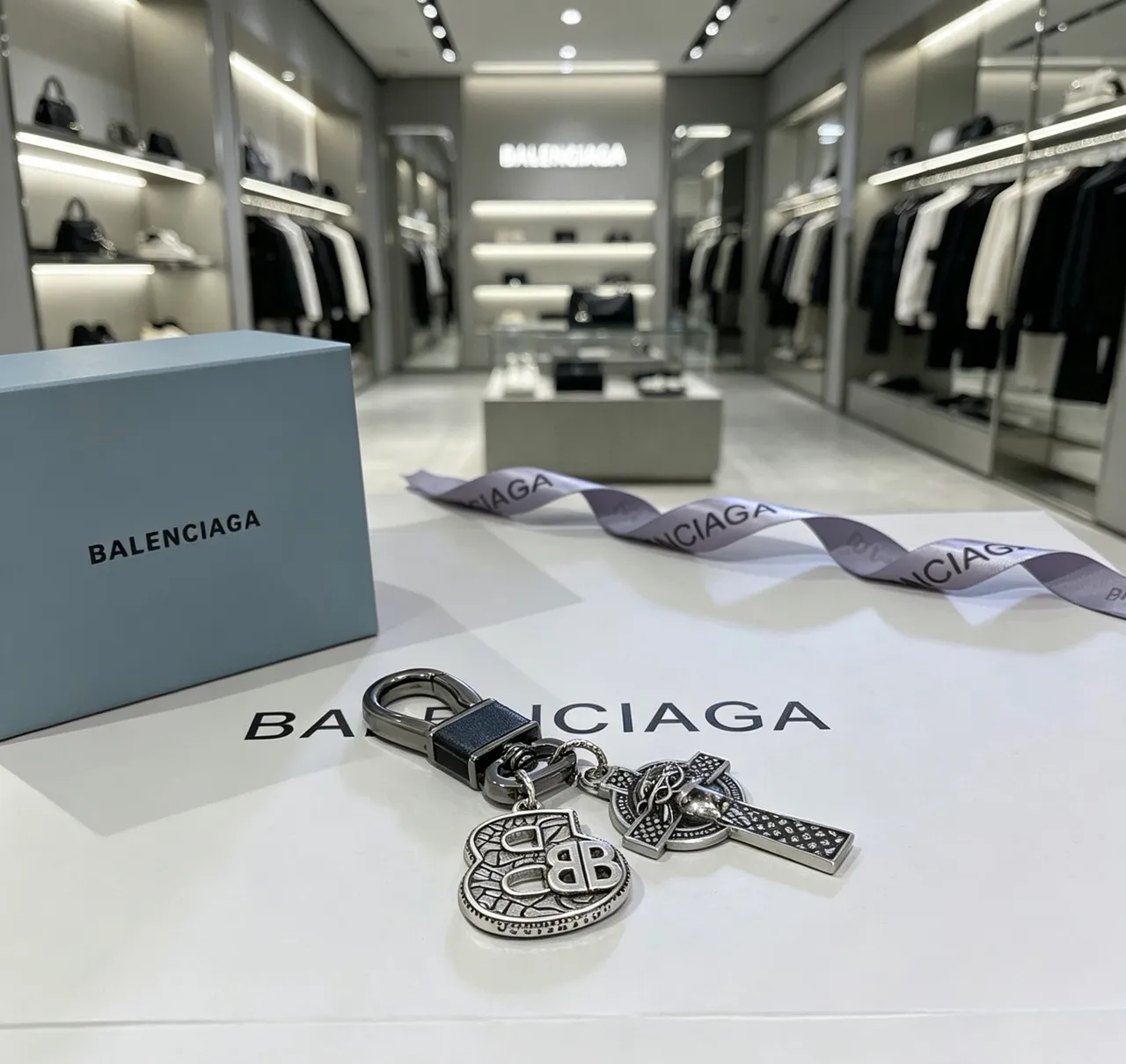 Balenciaga Prata Preto Metálico Joias Ornadas 5