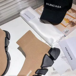 Balenciaga حذاء الجوارب بيج وأسود حذاء أسلوب الحياة