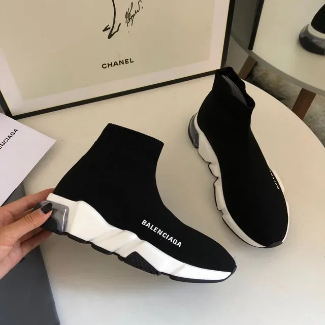 Balenciaga Speed Trainer tênis lifestyle preto e branco 5