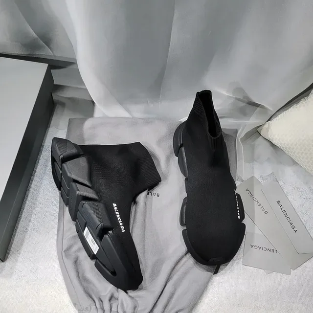 Balenciaga Speed Trainer Black Sock-Fit Lifestyle Sneakers 9