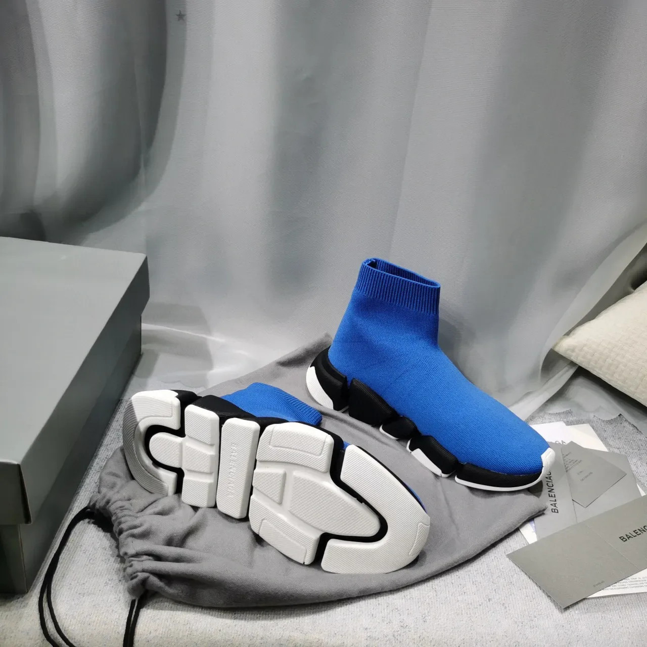 Balenciaga Speed Trainer zapatillas lifestyle azul negro blanco 2