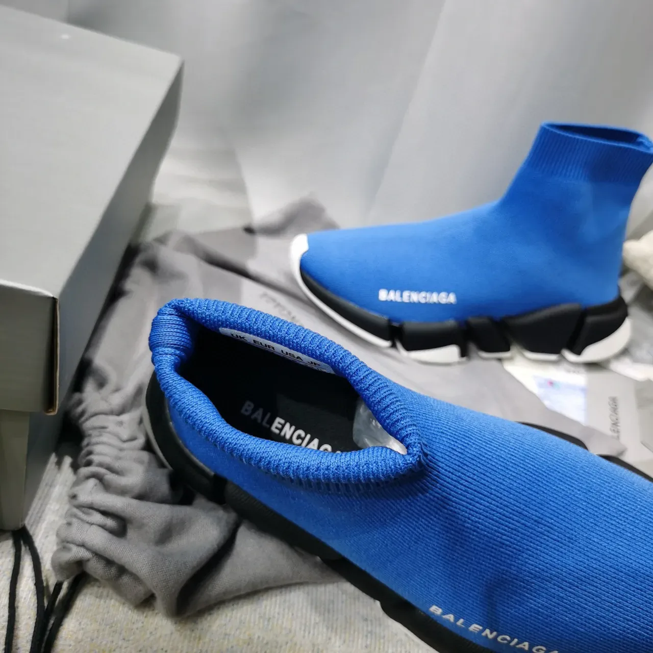 Balenciaga Speed Trainer zapatillas lifestyle azul negro blanco 3
