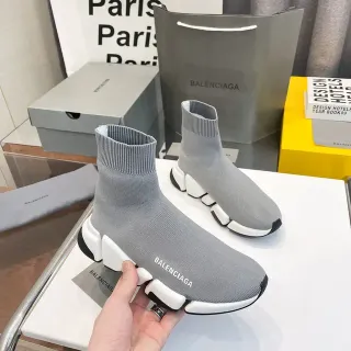 Balenciaga Speed Trainer حذاء رياضي رمادي ملائم للجوارب نمط حياة