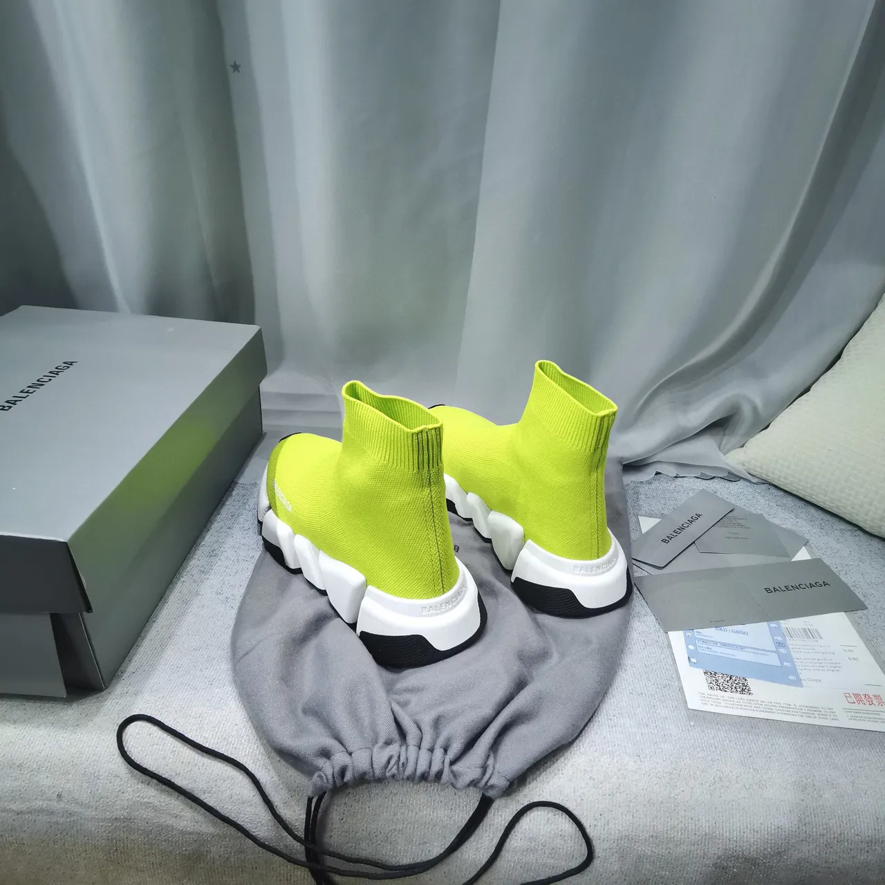 Balenciaga Speed Trainer Neon Lime tênis lifestyle 5