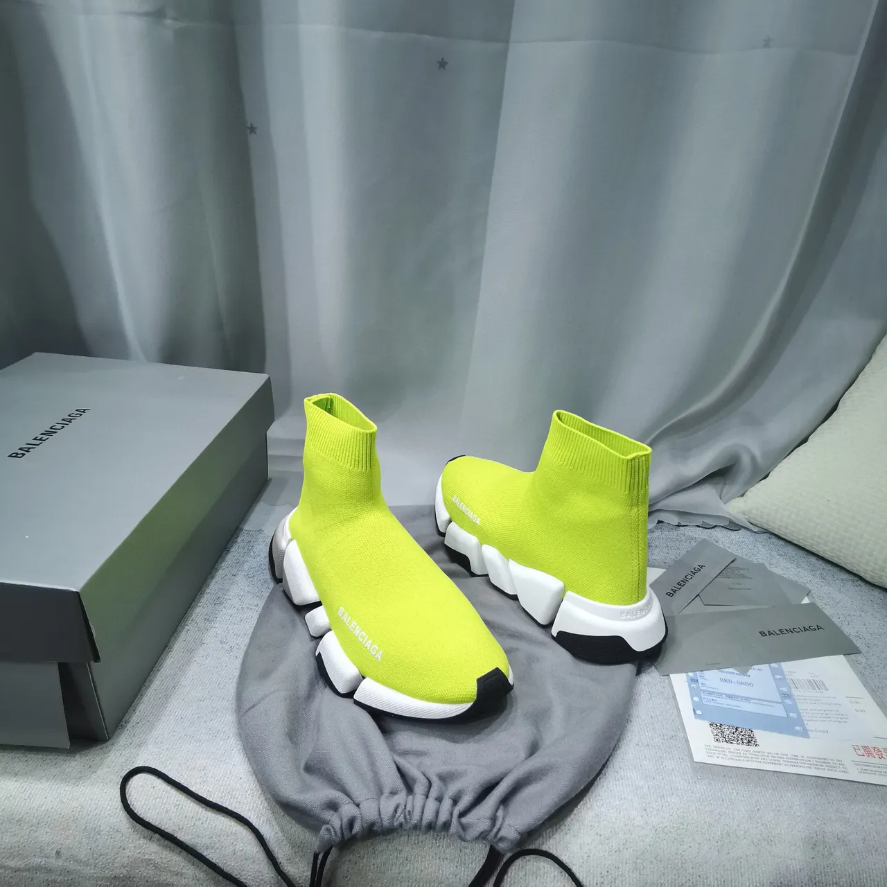Balenciaga Speed Trainer Neon Lime tênis lifestyle 6
