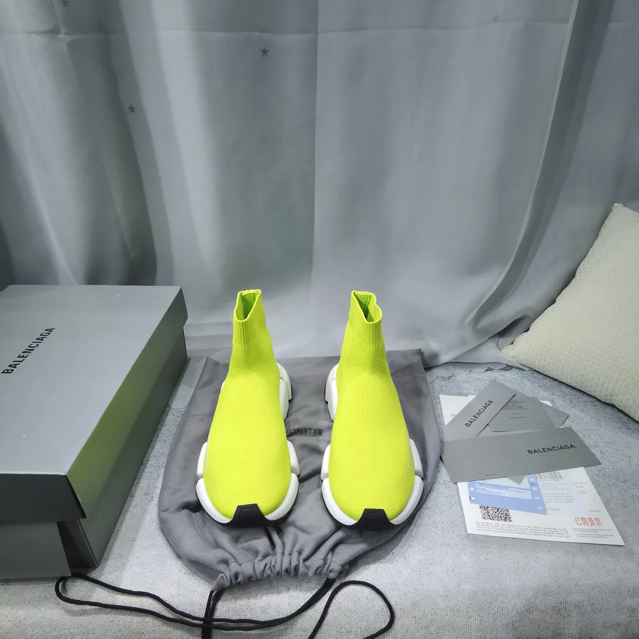Balenciaga Speed Trainer Neon Lime tênis lifestyle 8