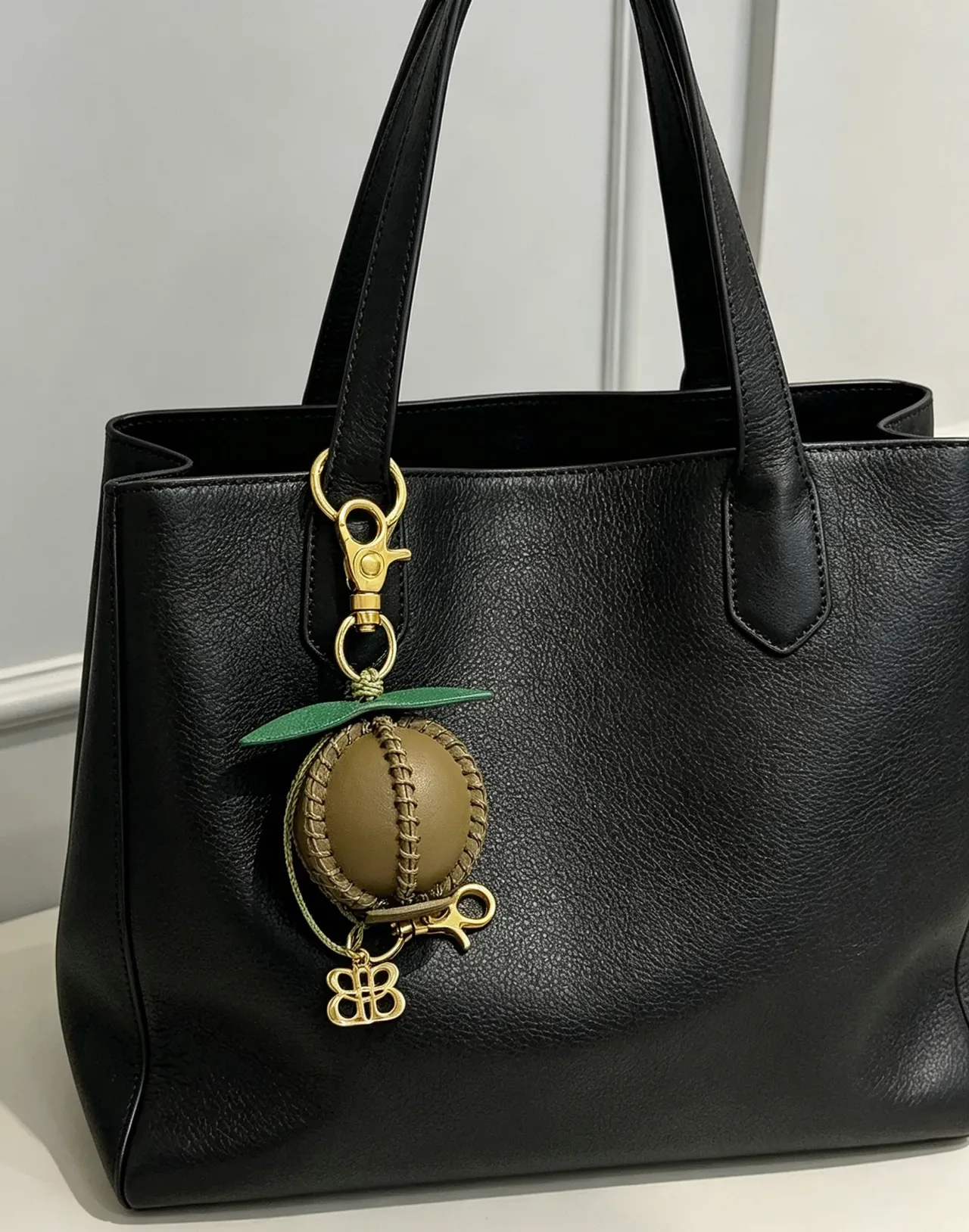 Balenciaga Structured Black Leather Top-Handle Boston Bag 6