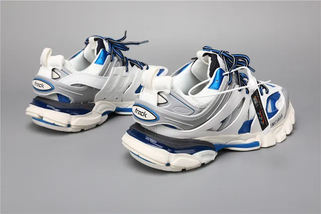 Balenciaga Track Sneaker Blanc Bleu Chaussures Chunky 3