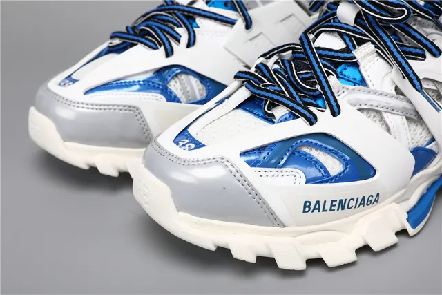 Balenciaga Track Sneaker Blanc Bleu Chaussures Chunky 4