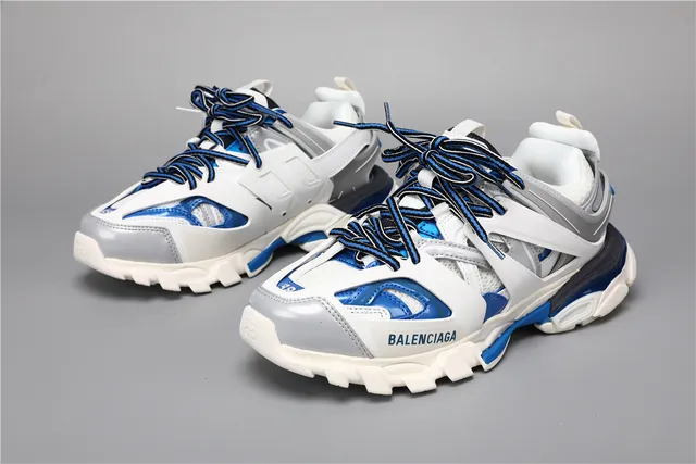 Balenciaga Track Sneaker Blanc Bleu Chaussures Chunky 5