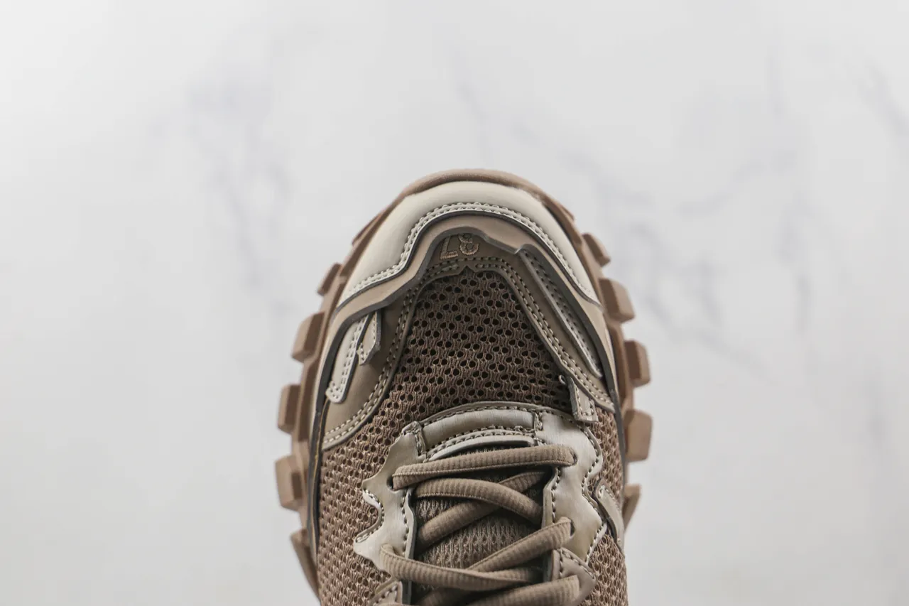 Balenciaga Track Trainer Beige Mesh Chunky Sneakers 6