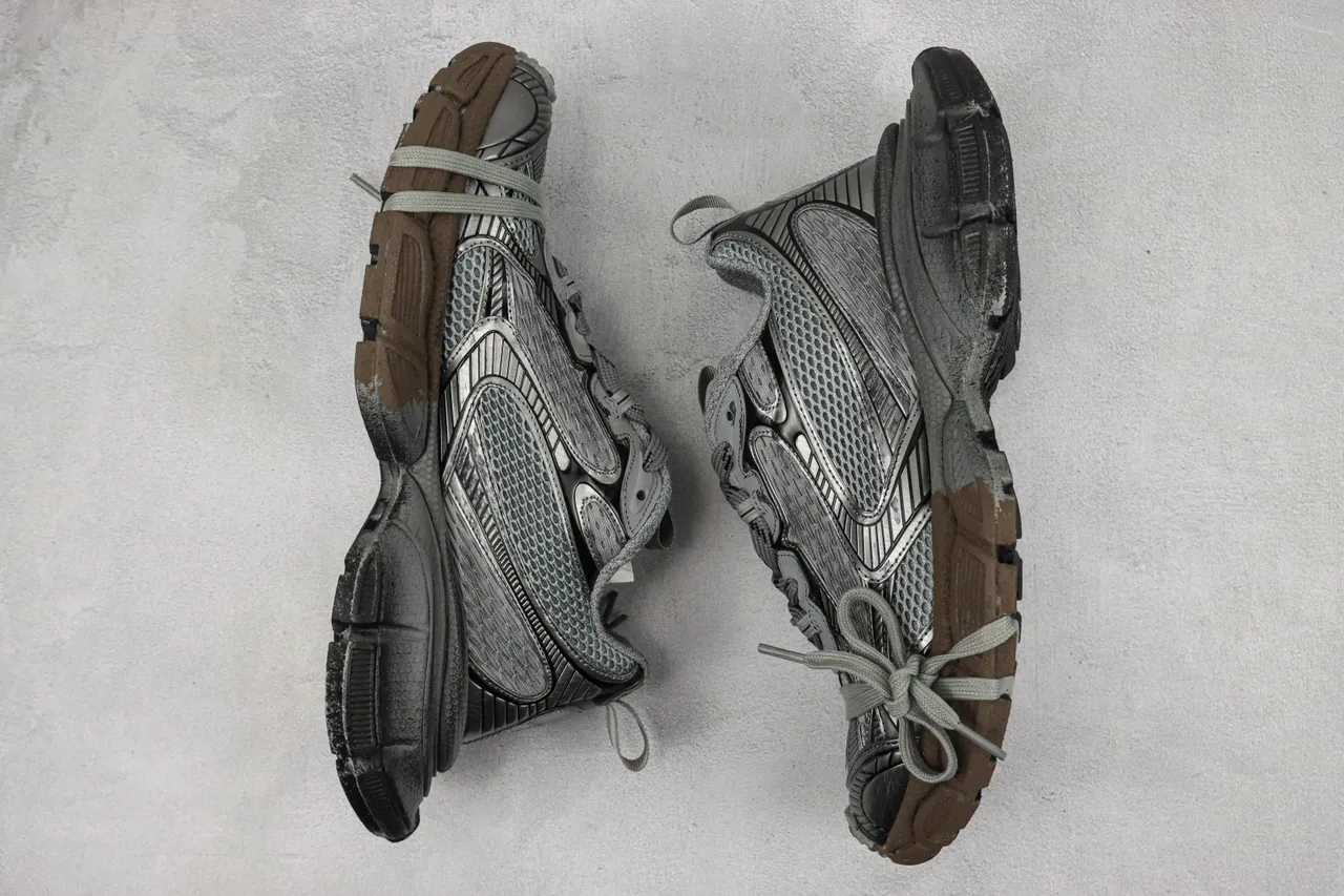 Balenciaga Track Trainer Gray Black Mesh Chunky Sneakers 2