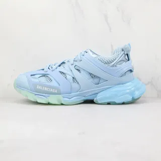 Balenciaga Track Trainer أحذية رياضية كاجوال أزرق فاتح وأخضر نعناع سميكة
