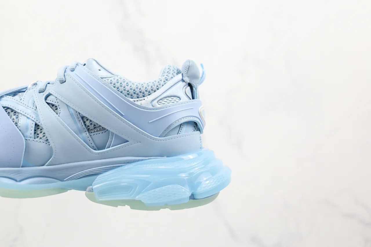 Balenciaga Track Trainer হালকা নীল এবং মিন্ট গ্রিন চংকি স্নিকার্স 4