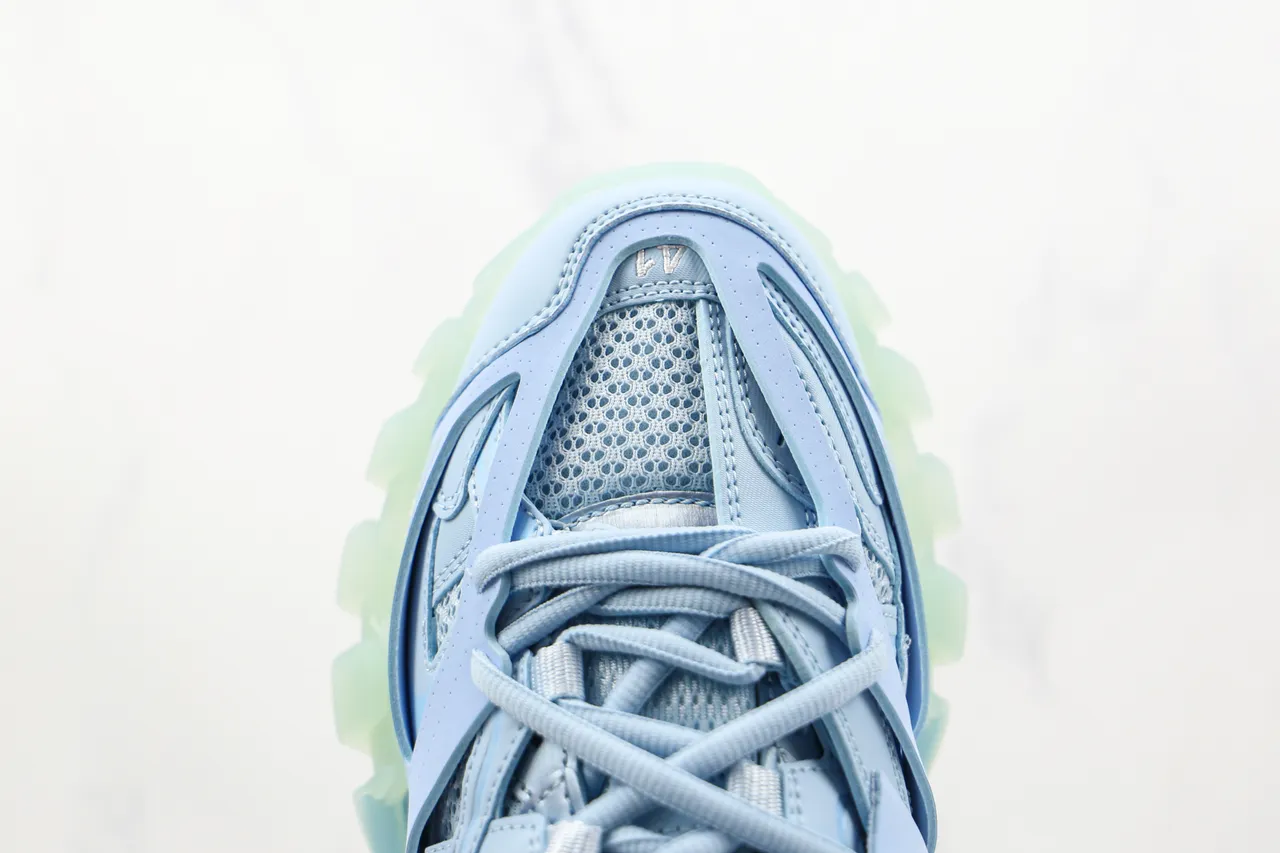 Balenciaga Track Trainer হালকা নীল এবং মিন্ট গ্রিন চংকি স্নিকার্স 5