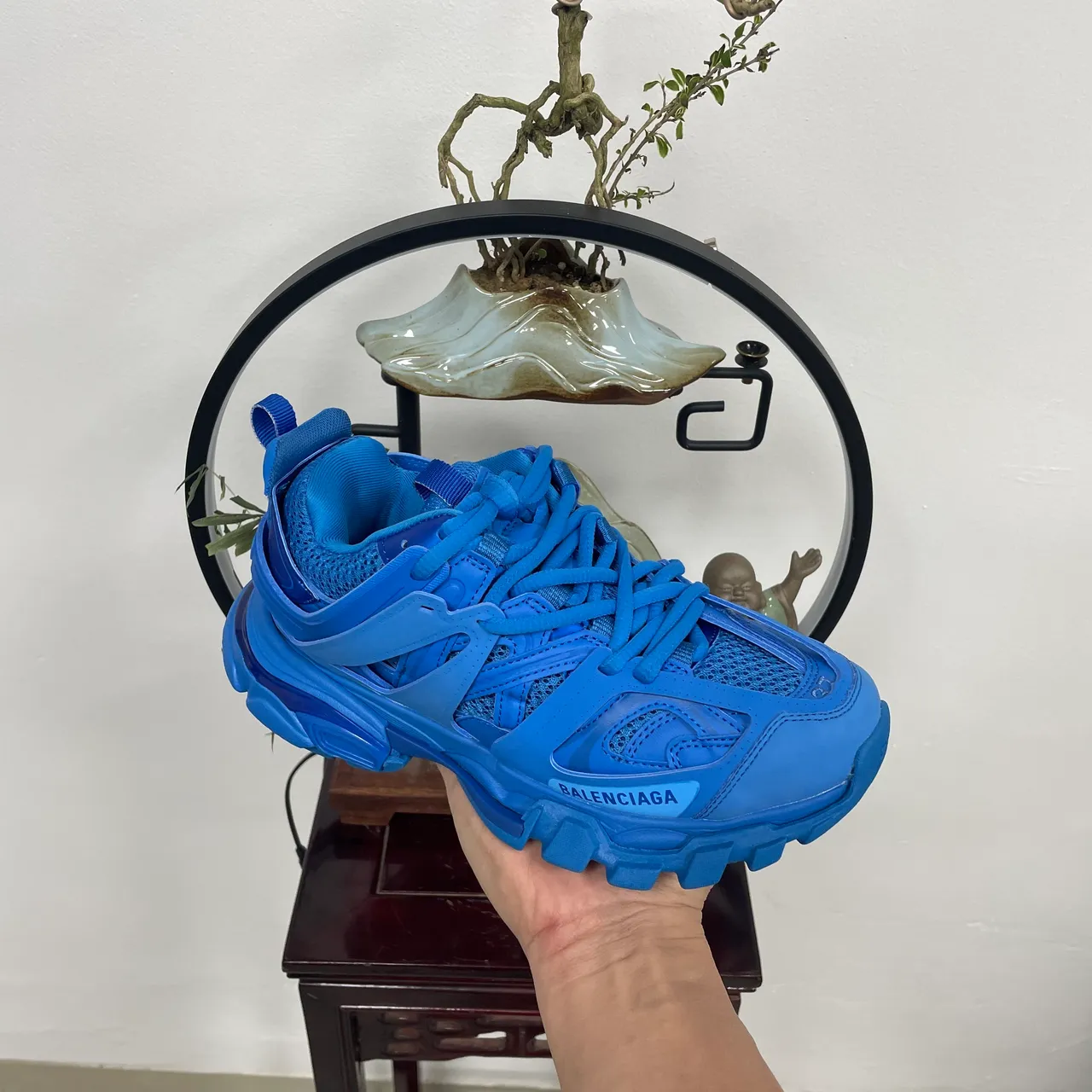 Balenciaga Track Trainer Monochromatic Blue Chunky Sneakers 7